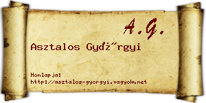 Asztalos Györgyi névjegykártya