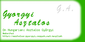 gyorgyi asztalos business card